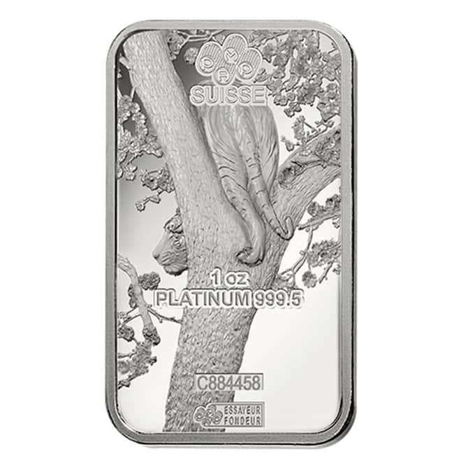 1 oz PAMP Suisse Year of the Tiger Platinum Bar (In Assay)