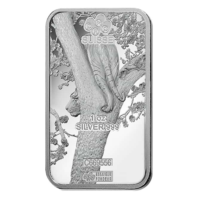 Box of 25 - 1 oz PAMP Suisse Year of the Tiger Silver Bar (In Assay)