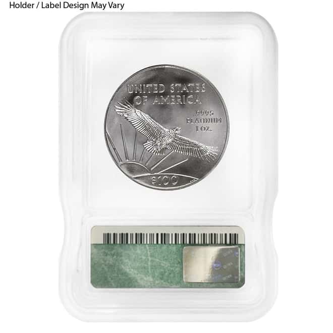 1 oz Platinum American Eagle ICG MS 69 (Random Year)