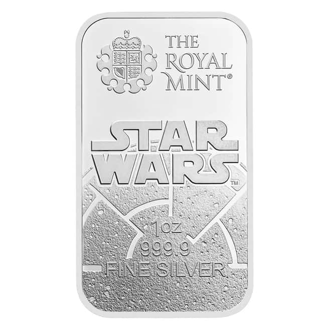 1 oz Royal Mint Star Wars Dark Side Silver Bar .9999 Fine (Sealed)