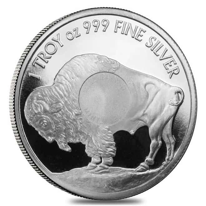 1 oz Sunshine Mint Buffalo Design Silver Round .999 Fine (MintMark SI)