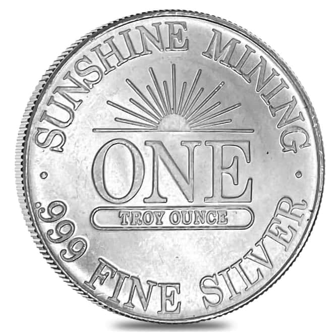1 oz Sunshine Mint Vintage Silver Round .999 Fine (Random Year)