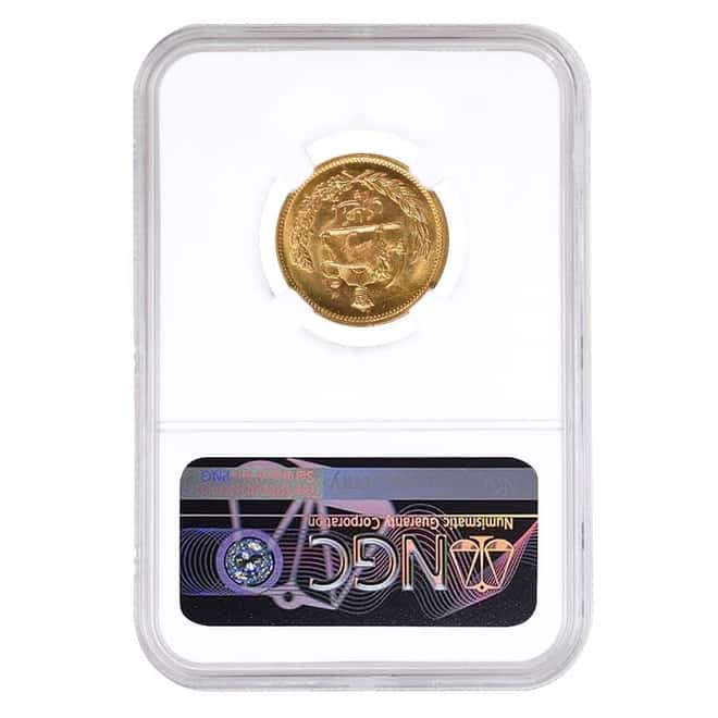 1 Pahlavi Gold Coin NGC MS 64 (Random Year)