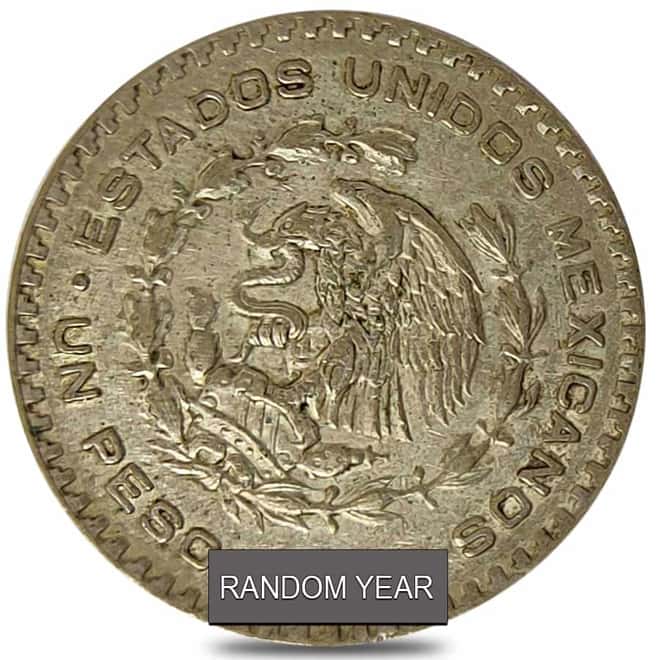 1957-1967 Mexico 1 Peso Silver Coin Avg Circ ASW 0.0514 oz