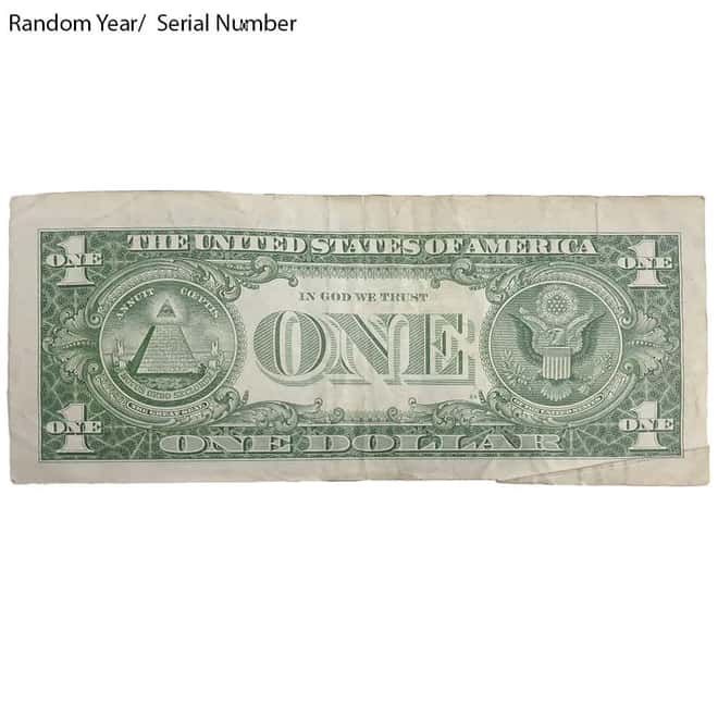 $1 Silver Certificate Currency Note Gutter Fold Error Avg Circ (Random Year)