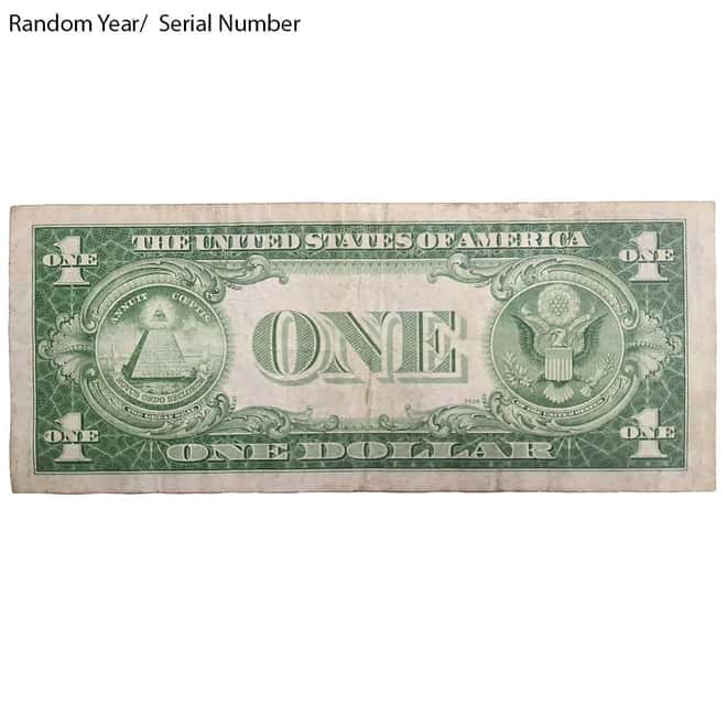 $1 Silver Certificate Currency Note Red R Avg Circ (Random Year)