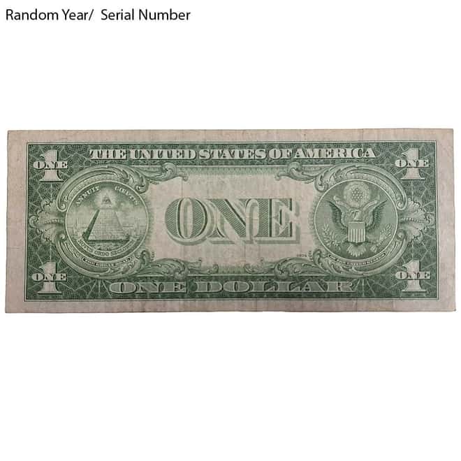 $1 Silver Certificate Currency Note Red S Avg Circ (Random Year)