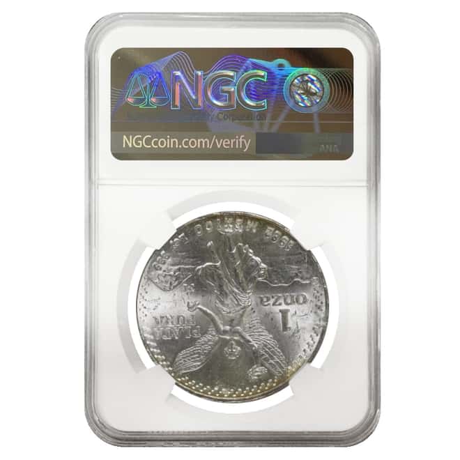 1982 1 oz Silver Mexican Libertad NGC MS 64*