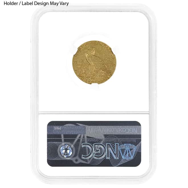 $2.5 Gold Quarter Eagle Indian Head NGC AU 58 (Random Year)