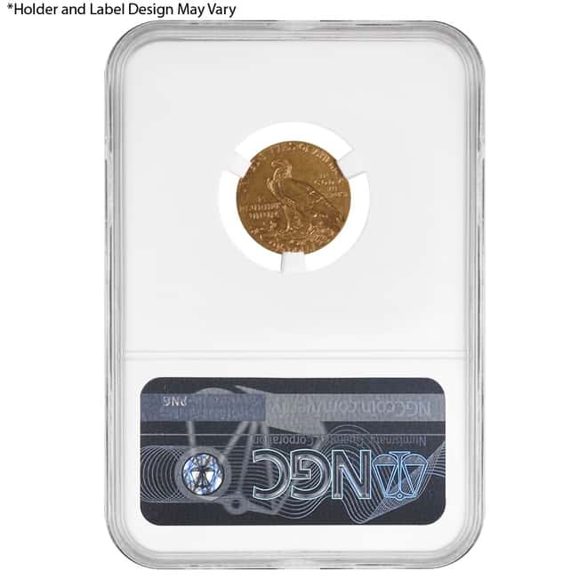 $2.5 Gold Quarter Eagle Indian Head NGC MS 61 (Random Year)