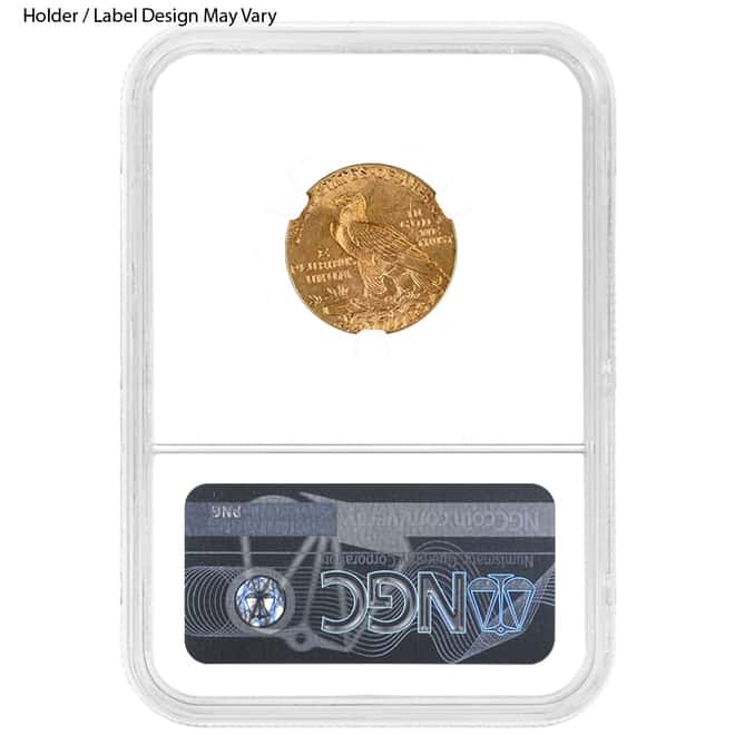 $2.5 Gold Quarter Eagle Indian Head NGC MS 64 (Random Year)