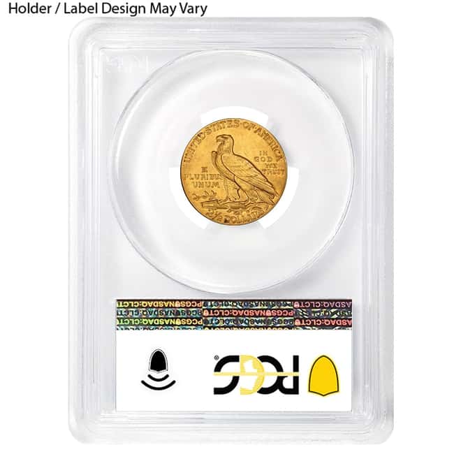 $2.5 Gold Quarter Eagle Indian Head PCGS AU 58 (Random Year)