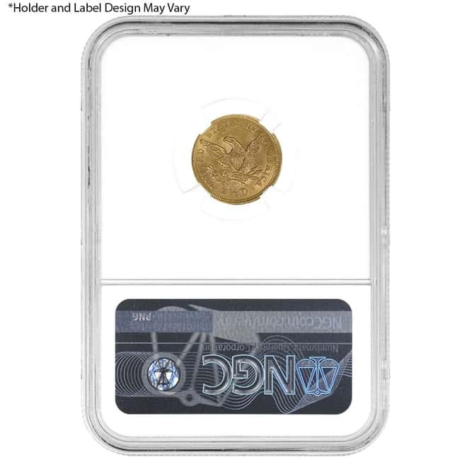 $2.5 Gold Quarter Eagle Liberty Head NGC MS 62 (Random Year)