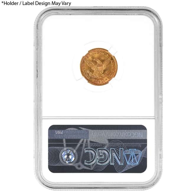 $2.5 Gold Quarter Eagle Liberty Head NGC MS 66 (Random Year)