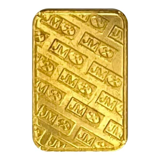 2.5 gram Johnson Matthey Vintage Gold Bar .9999 Fine