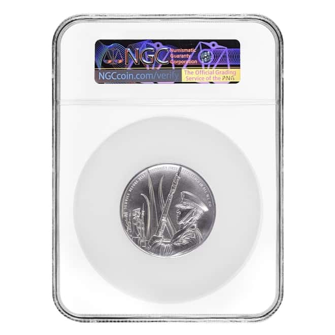 2.5 oz US Air Force Silver Medal NGC MS 70