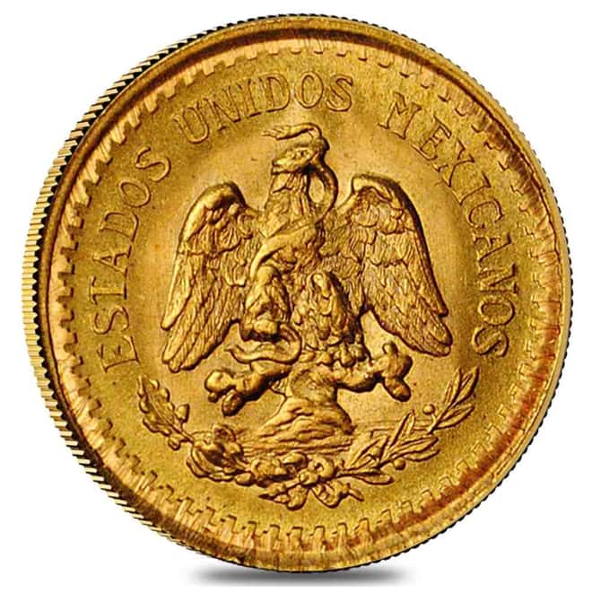 2.5 Pesos Mexican Gold Coin AGW .0603 oz AU/BU (Random Year)