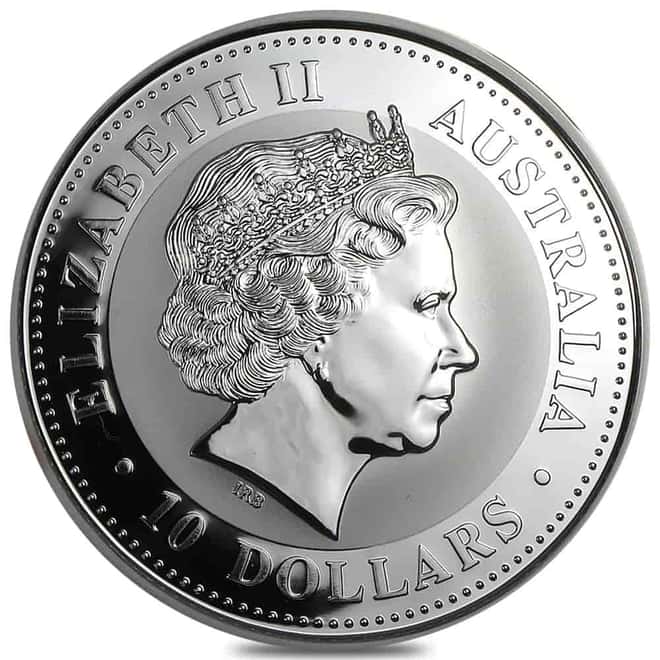 2000 10 oz Silver Australian Kookaburra Perth Mint BU