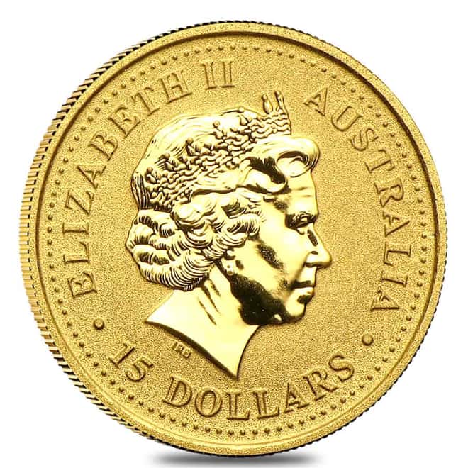 2000 1/10 oz Gold Lunar Dragon BU Australia Perth Mint