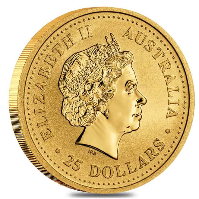 2000 1/4 oz Gold Lunar Dragon BU Australia Perth Mint