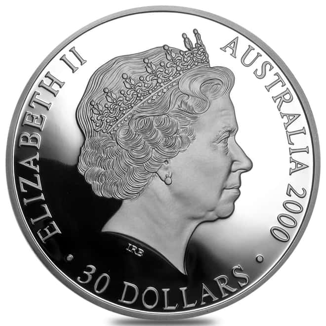 2000 Australia 1 Kilo Proof Silver Sydney Olympics Coin .999 Fine (w/Box & COA)