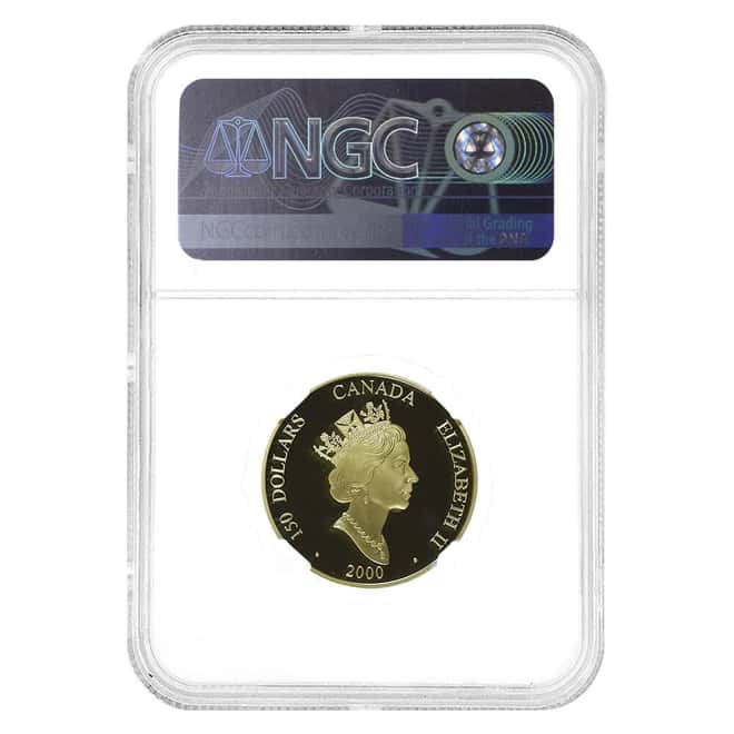 2000 Canada Lunar Dragon Hologram Gold Coin NGC PF 69 UCAM
