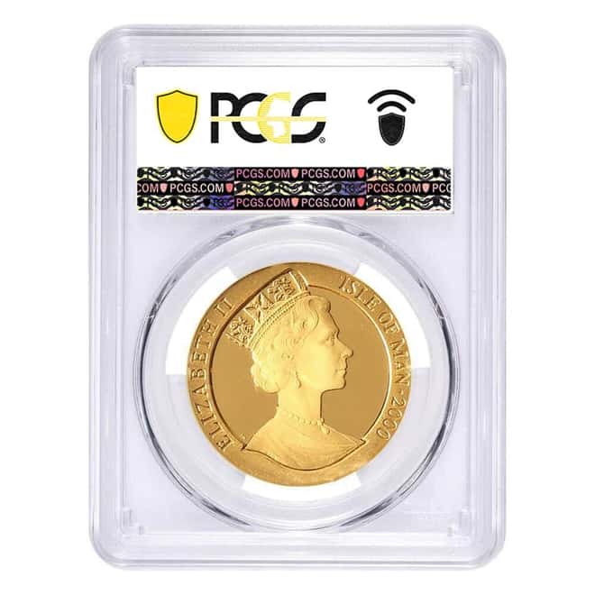 2000 Isle of Man 1 oz Lunar Dragon Crown Gold Coin PCGS PF 69 DCAM