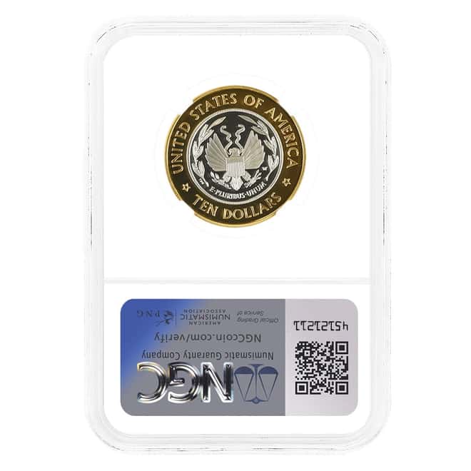 2000-W Gold/Platinum $10 Library of Congress Comm. NGC PF 69 UCAM