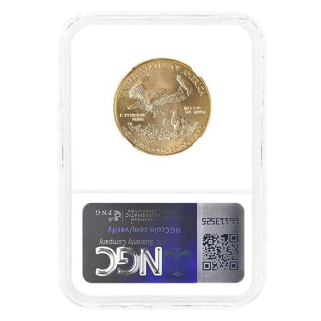 2001 1/2 oz $25 Gold American Eagle NGC MS 70