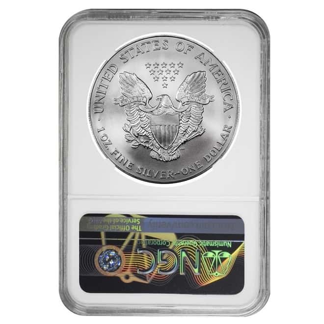 2001 1 oz Silver American Eagle $1 Coin NGC MS 70