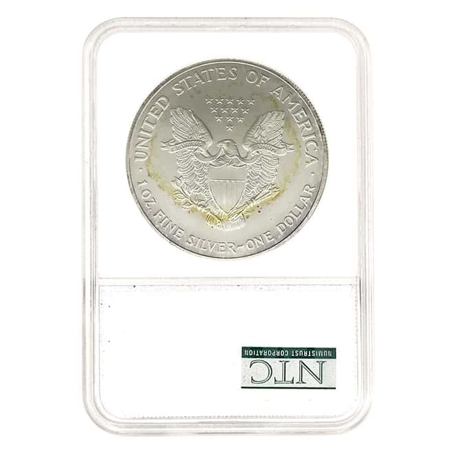 2001 1 oz Silver American Eagle NTC Clad by NCM WTC Ground Zero