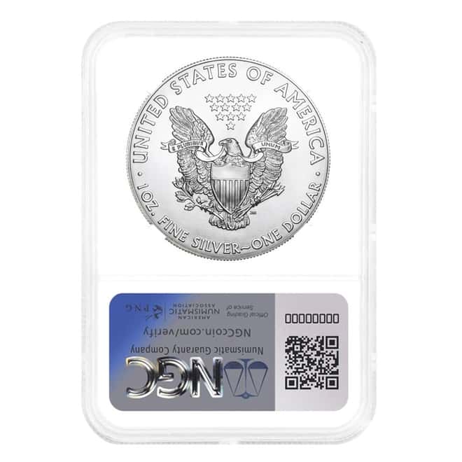 2002 1 oz Silver American Eagle Struck in 2001 NGC MS 69 Early Production