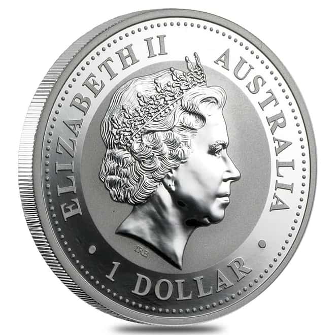 2002 1 oz Silver Australian Kookaburra Perth Mint .999 Fine BU In Cap