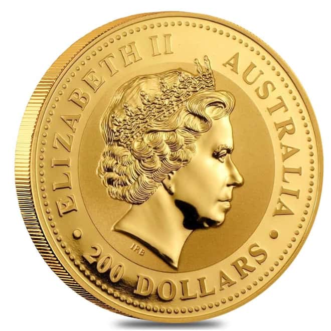 2002 2 oz Gold Lunar Year of The Horse BU Australia Perth Mint (Series I)