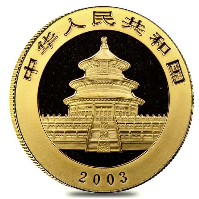 2003 1 oz Chinese Gold Panda 500 Yuan .999 Fine BU (Sealed)