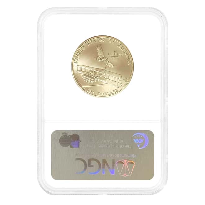 2003 W $10 First Flight Gold Commemorative Coin NGC MS 70