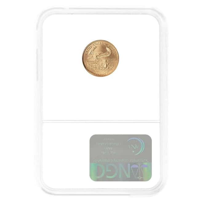 2004 1/10 oz $5 Gold American Eagle NGC MS 70