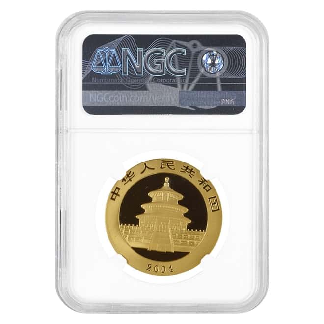 2004 1 oz Chinese Gold Panda 500 Yuan NGC MS 69