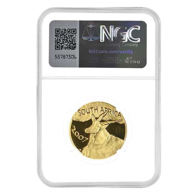 2007 South Africa 1/2 oz Gold Eland 50 Rand NGC PF 70 UCAM