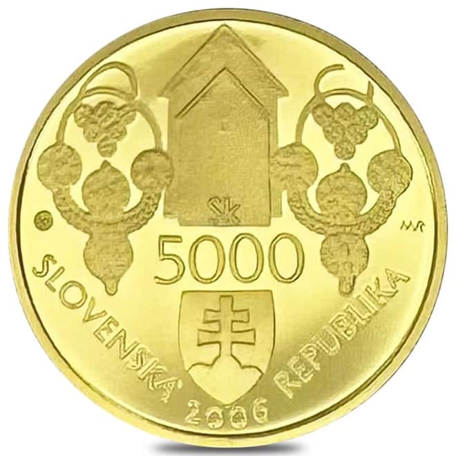 2006 Slovakia Moravian Ruler Mojmir II 5000 Crown Gold Coin