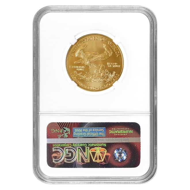 2006 W 1/2 oz $25 Burnished Gold American Eagle NGC MS 70