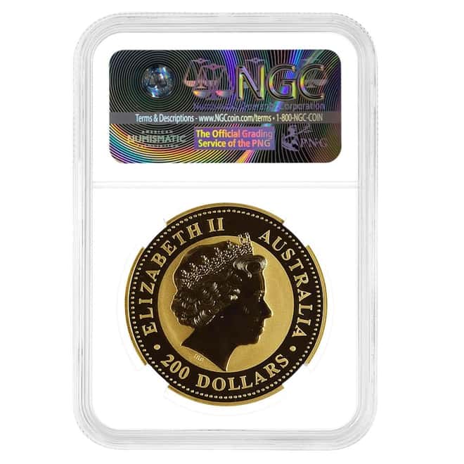 2007 2 oz Gold Lunar Pig Perth Mint Series I NGC MS 69