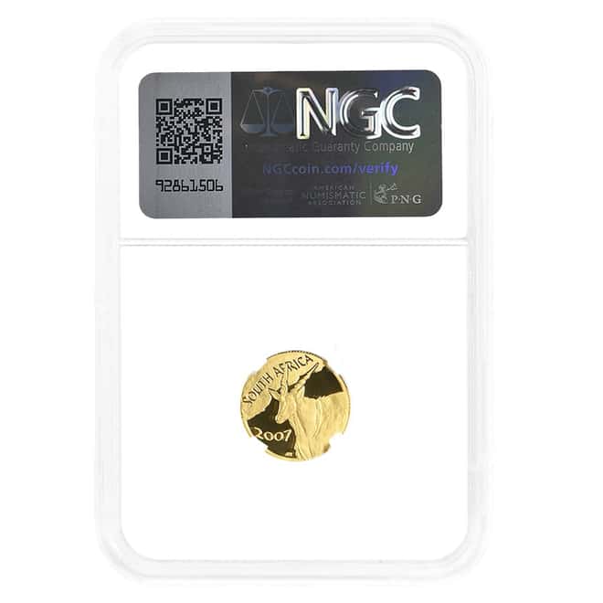 2007 South Africa 1/10 oz Gold Eland 10 Rand NGC PF 70 UCAM