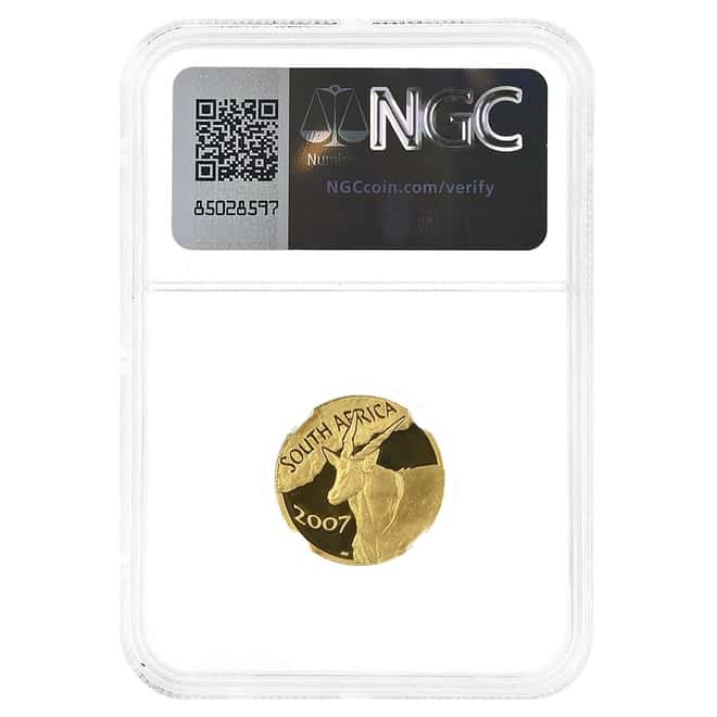 2007 South Africa 1/4 oz Gold Eland 20 Rand NGC PF 70 UCAM