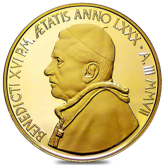 2007 Vatican City Pope Benedict XVI 20 Euro Proof Gold Coin
