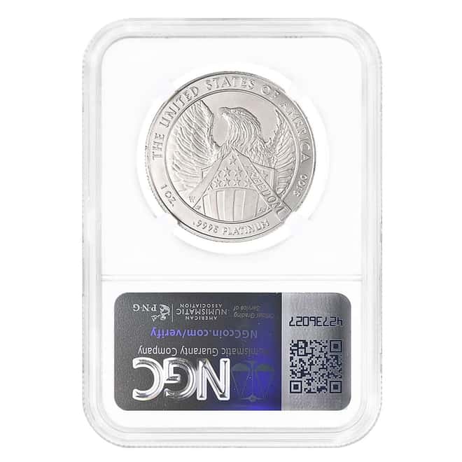 2007-W 1 oz $100 Burnished Platinum American Eagle NGC MS 68