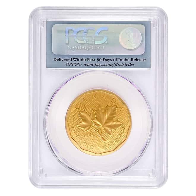 2008 1 oz Canadian Gold Maple Leaf $200 Coin PCGS Superb Gem BU First Strike