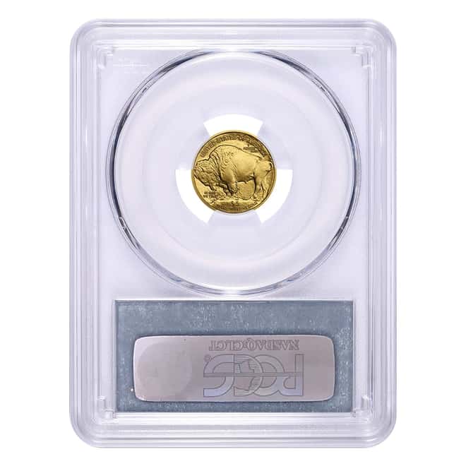 2008 W 1/10 oz $5 Burnished Gold American Buffalo PCGS MS 70