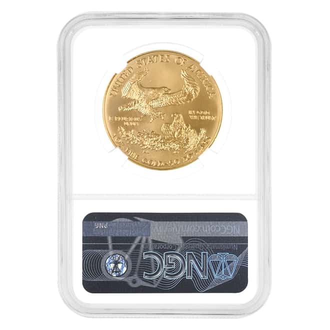 2008 W 1 oz $50 Burnished Gold American Eagle NGC MS 69