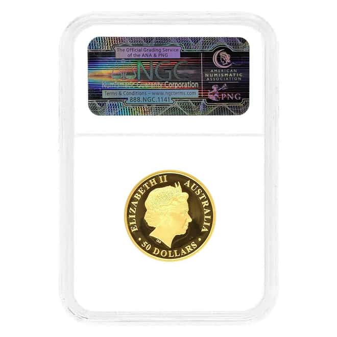 2009 1/2 oz Proof Discover Australia Dreaming Gold Kangaroo Coin NGC PF 70